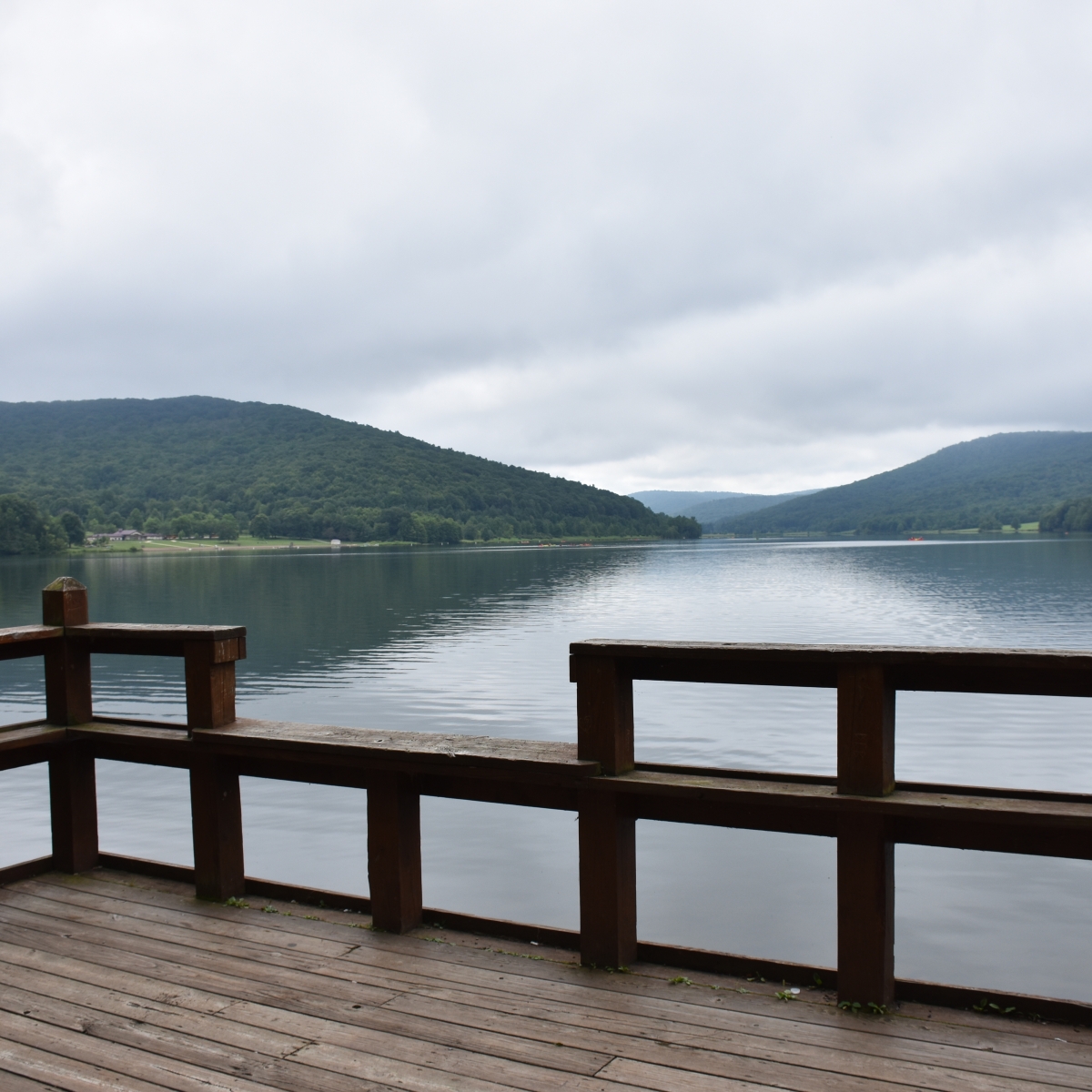 View from fishing dock on Quaker Lake at Allegany State Park